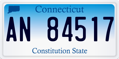 CT license plate AN84517