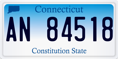 CT license plate AN84518