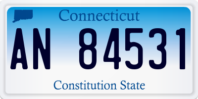CT license plate AN84531
