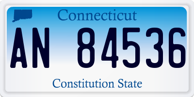 CT license plate AN84536