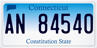 CT license plate AN84540