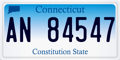 CT license plate AN84547