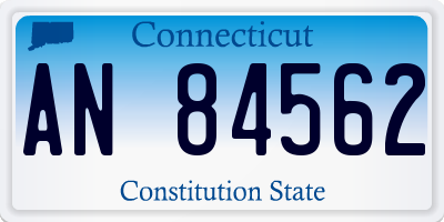 CT license plate AN84562