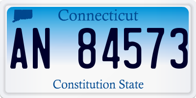 CT license plate AN84573