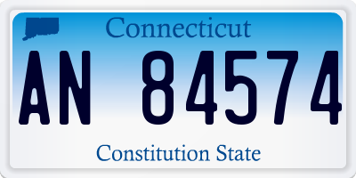 CT license plate AN84574