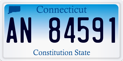 CT license plate AN84591