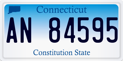 CT license plate AN84595