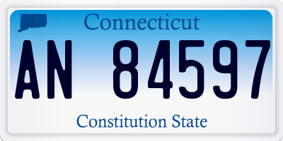 CT license plate AN84597