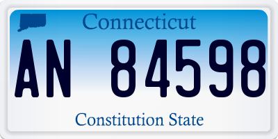 CT license plate AN84598