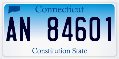 CT license plate AN84601
