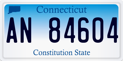 CT license plate AN84604