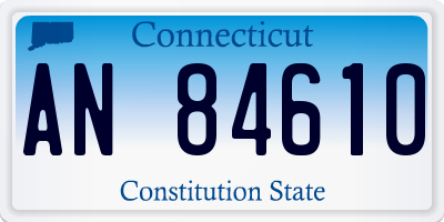 CT license plate AN84610