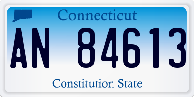 CT license plate AN84613