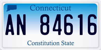 CT license plate AN84616