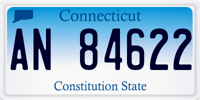 CT license plate AN84622