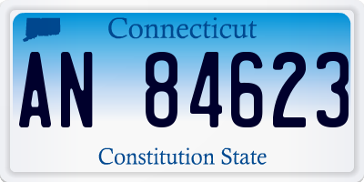 CT license plate AN84623
