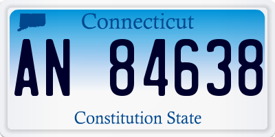 CT license plate AN84638