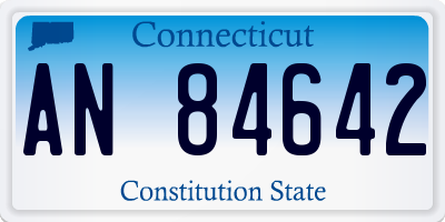 CT license plate AN84642