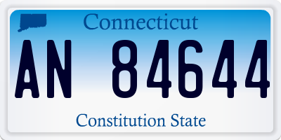 CT license plate AN84644