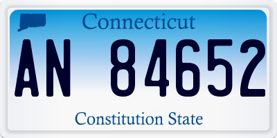 CT license plate AN84652