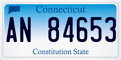 CT license plate AN84653