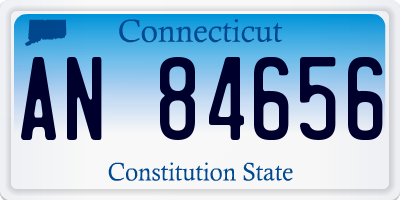 CT license plate AN84656