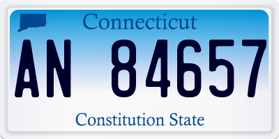 CT license plate AN84657
