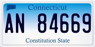 CT license plate AN84669