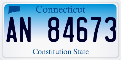 CT license plate AN84673