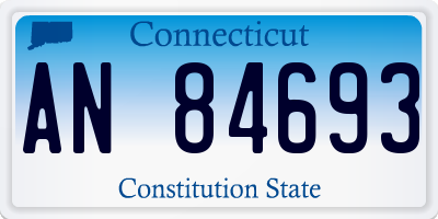 CT license plate AN84693