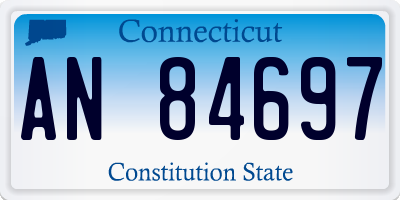 CT license plate AN84697