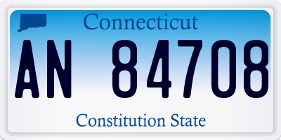 CT license plate AN84708
