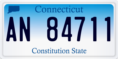 CT license plate AN84711