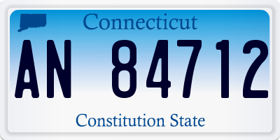CT license plate AN84712