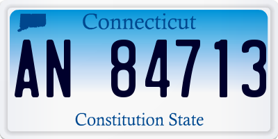 CT license plate AN84713