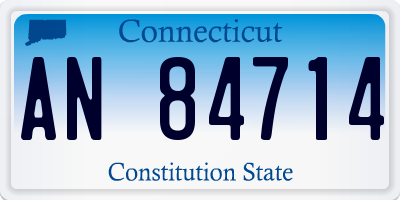 CT license plate AN84714