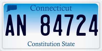 CT license plate AN84724