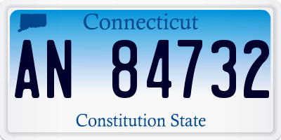 CT license plate AN84732