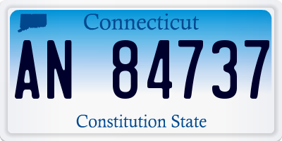 CT license plate AN84737