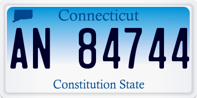 CT license plate AN84744