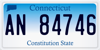 CT license plate AN84746