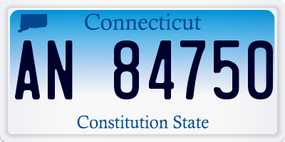 CT license plate AN84750