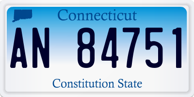 CT license plate AN84751