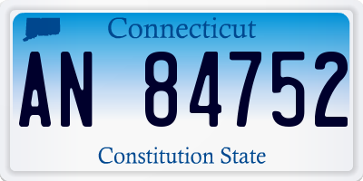 CT license plate AN84752