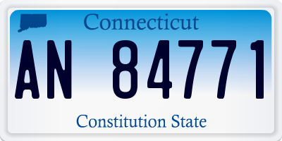 CT license plate AN84771