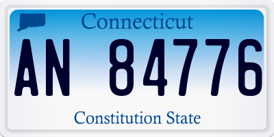 CT license plate AN84776