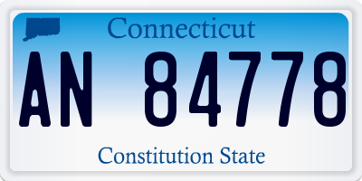 CT license plate AN84778