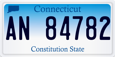 CT license plate AN84782