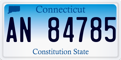 CT license plate AN84785