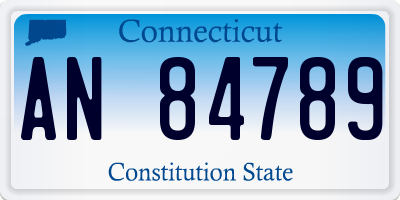 CT license plate AN84789